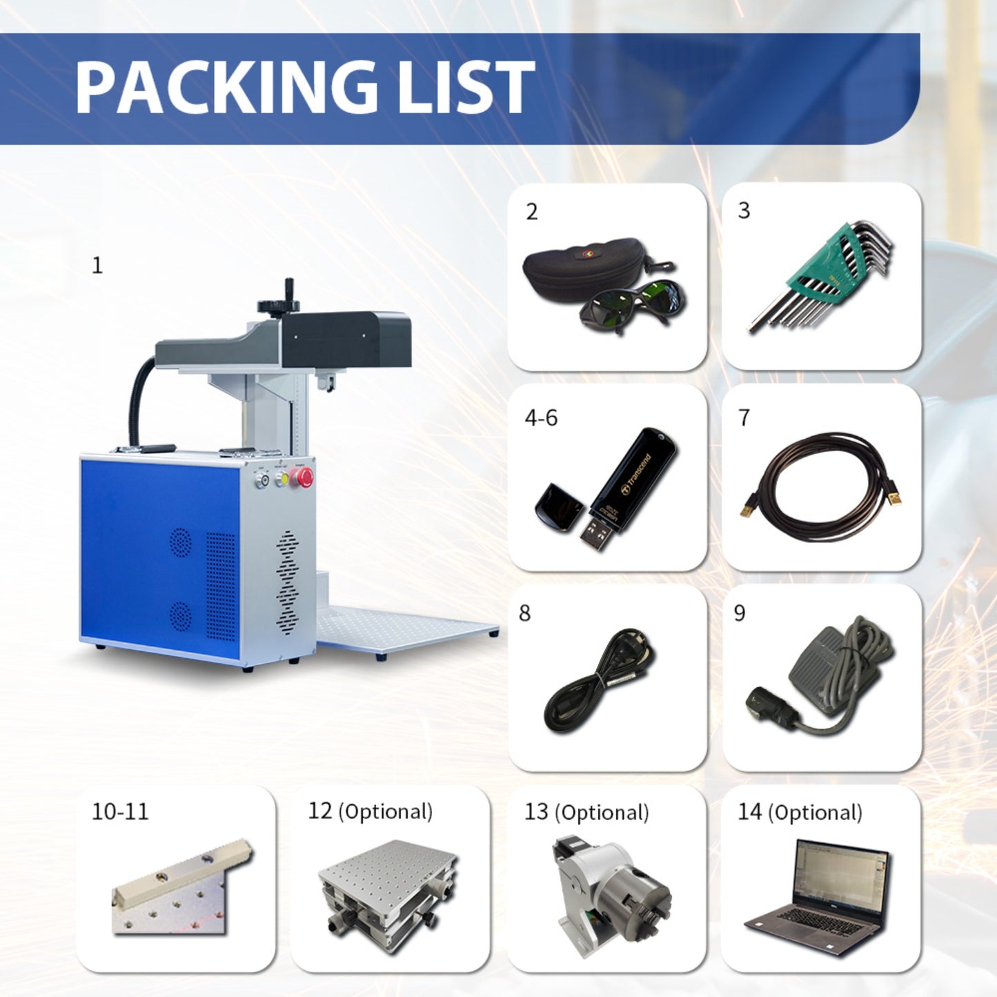ZAC 3D Fiber Laser Engraver Machine JPT MOPA M7 Fiber Laser Marking 60W/80W/100W for Large Field Curved Surface Marking