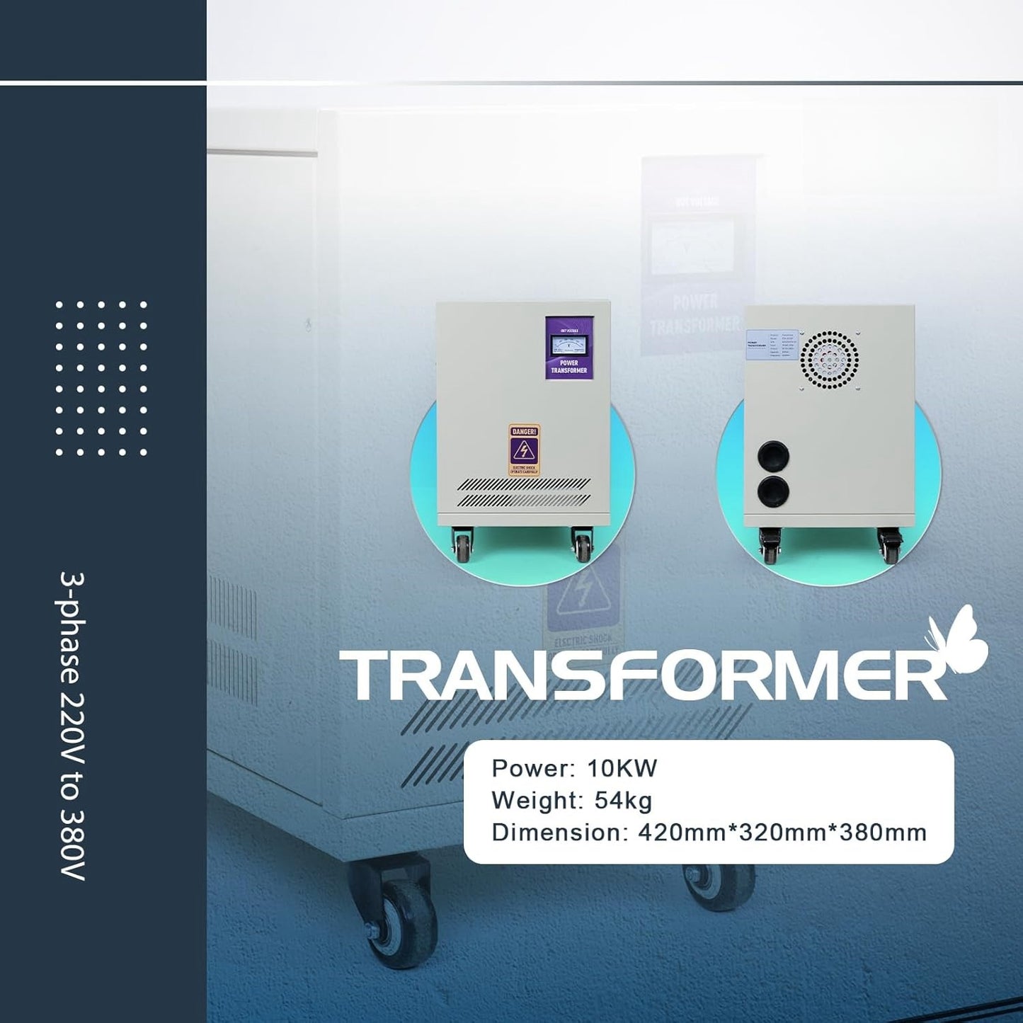 ZAC 10KW Transformer 3-Phase AC 220V to 380V Power Converter