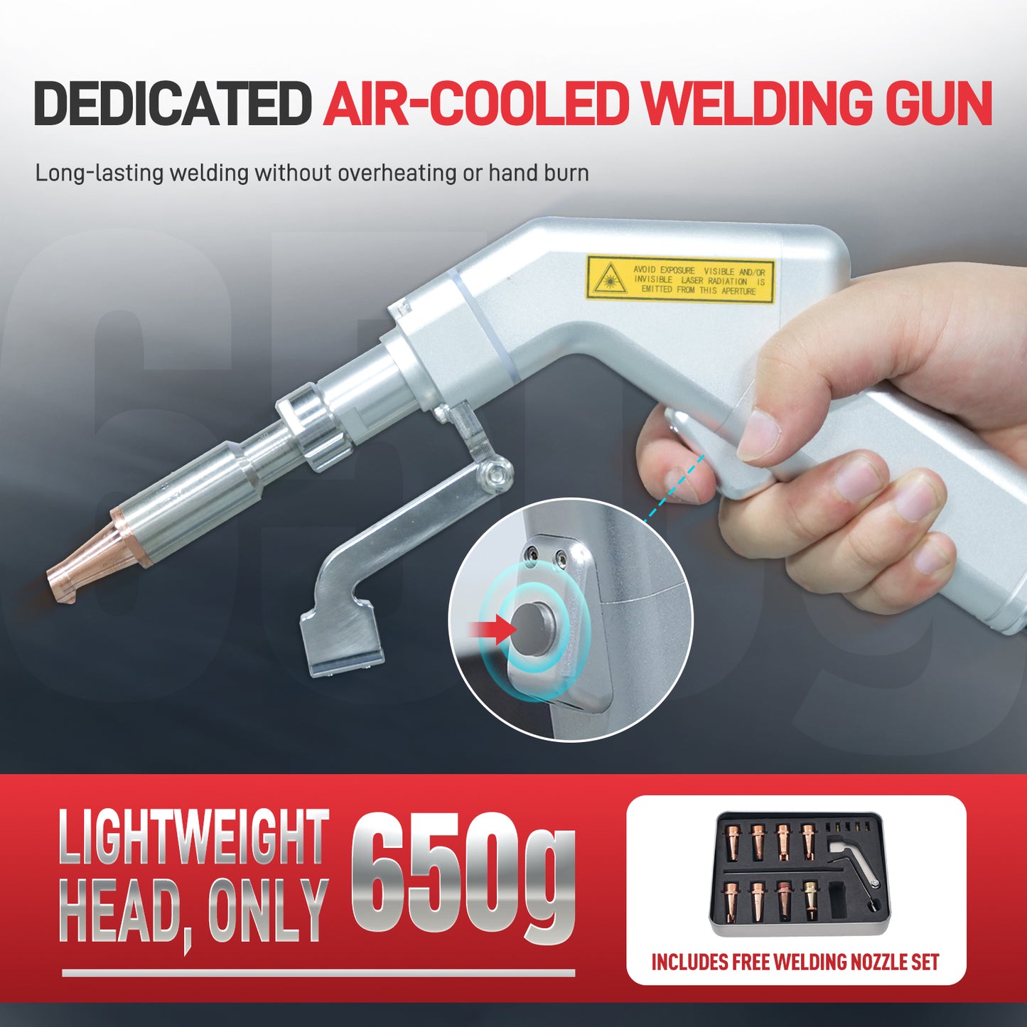 ZAC 1400W Laser Welding Machine 220V Air Cooled Laser Welder