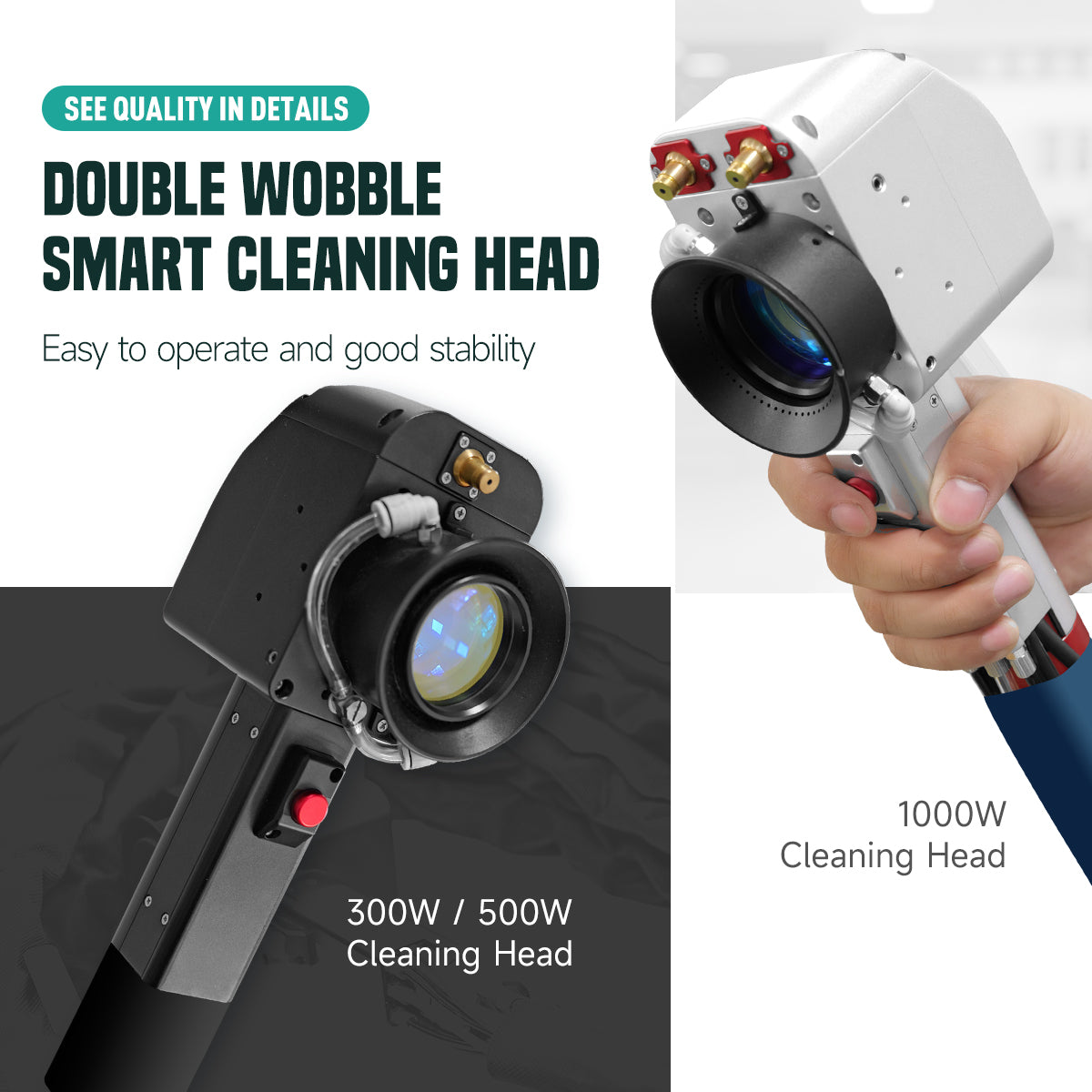 ZAC Pulsed Laser-Reinigungsmaschine 300 W 500 W 1000 W Handheld-Laser-Rostentfernung für Metallölfarbe-Beschichtungsform
