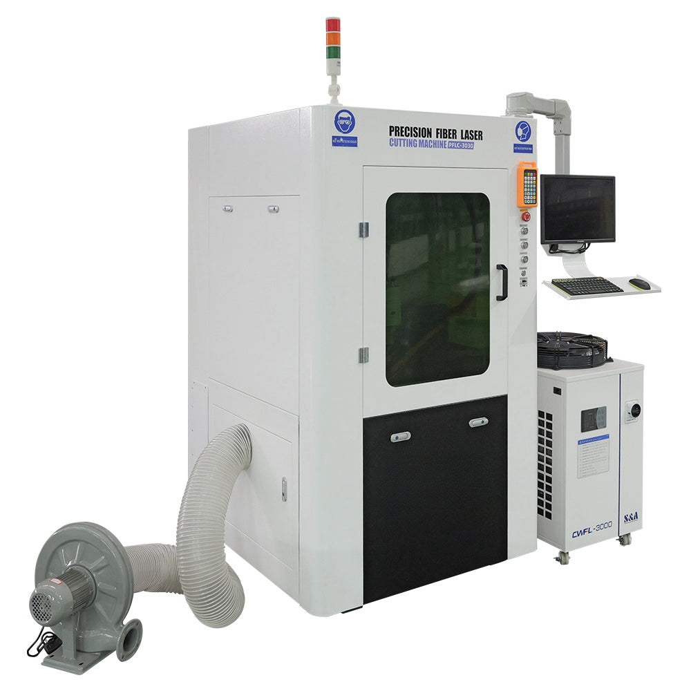 ZAC 3030 High Precision Metal Laser Cutter Machine 1000W/1500W Fiber Laser Cutting Machine with Full Enclosed Cover