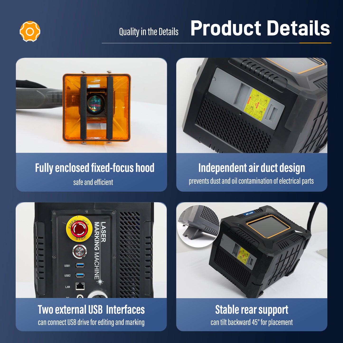ZAC 60W Handheld Fiber Laser Engraver Laser Marking Machine with 100*100mm Lens for Metal Non-Metal Material