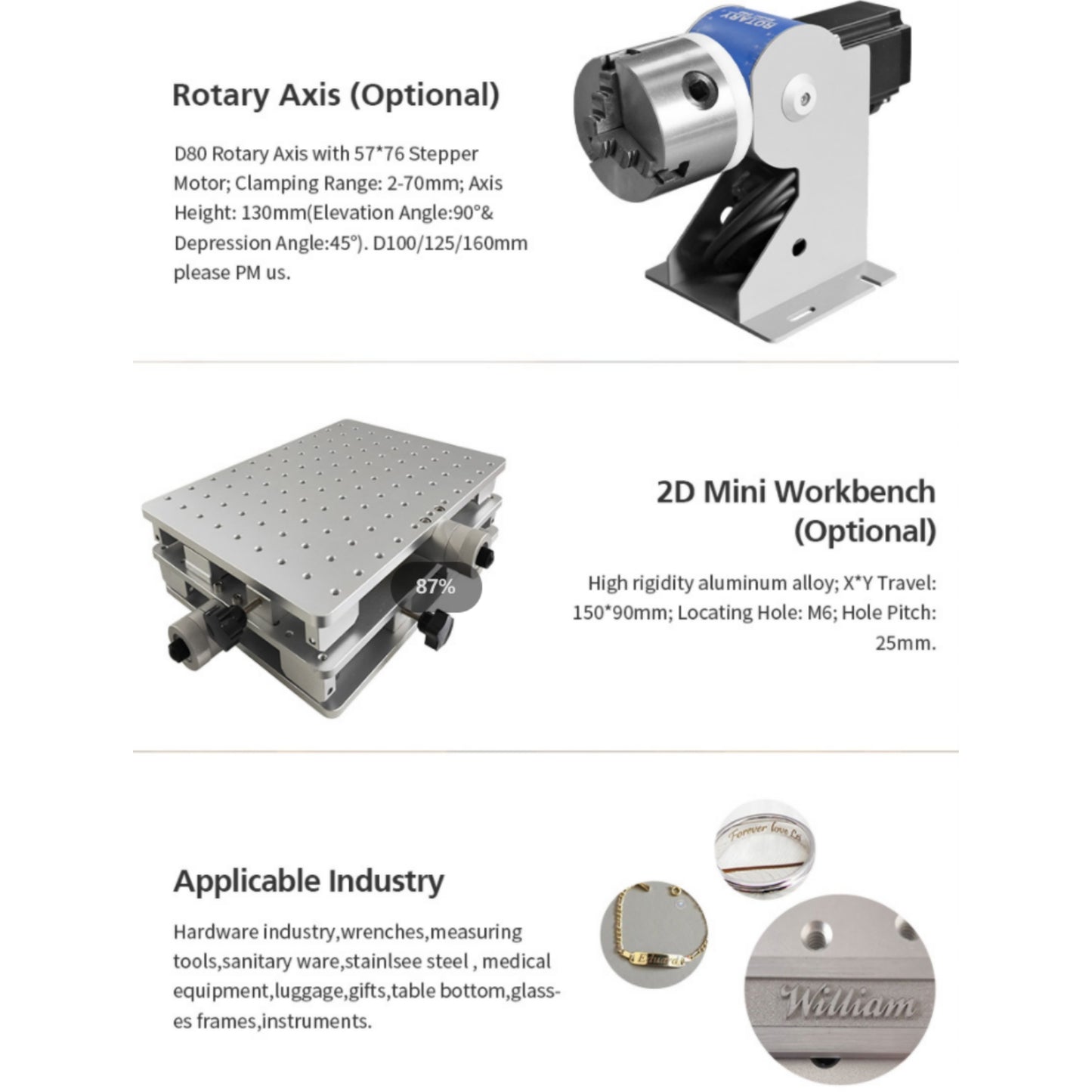 ZAC 3D Fiber Laser Engraver Machine JPT MOPA M7 Fiber Laser Marking 60W/80W/100W for Large Field Curved Surface Marking