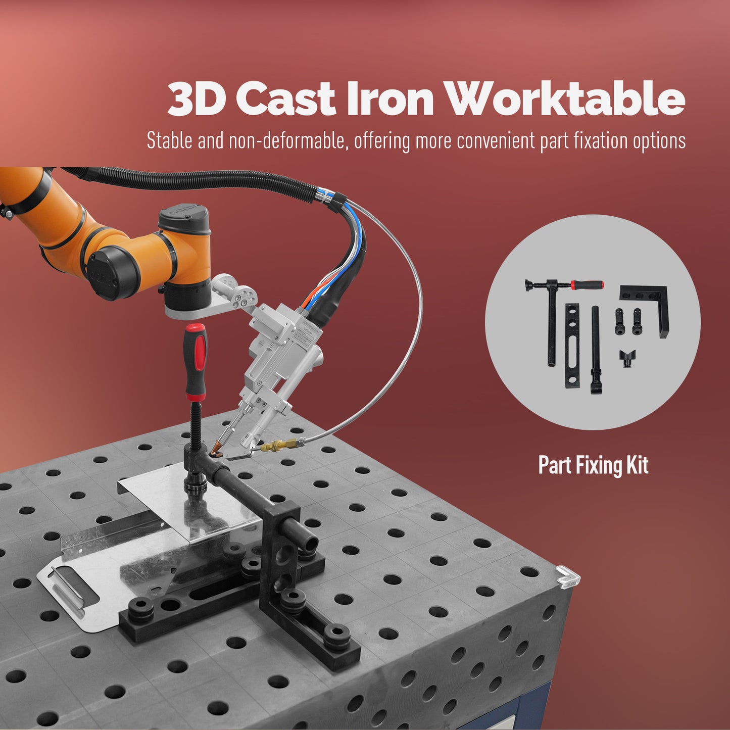 ZAC Laser Robotic Laser Welding Workstation 1500W 2000W 3000W Six-Axis Laser Welder with Robotic Arm