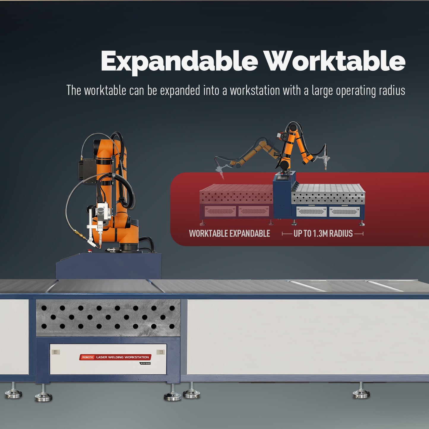 ZAC Laser Robotic Laser Welding Workstation 1500W 2000W 3000W Six-Axis Laser Welder with Robotic Arm