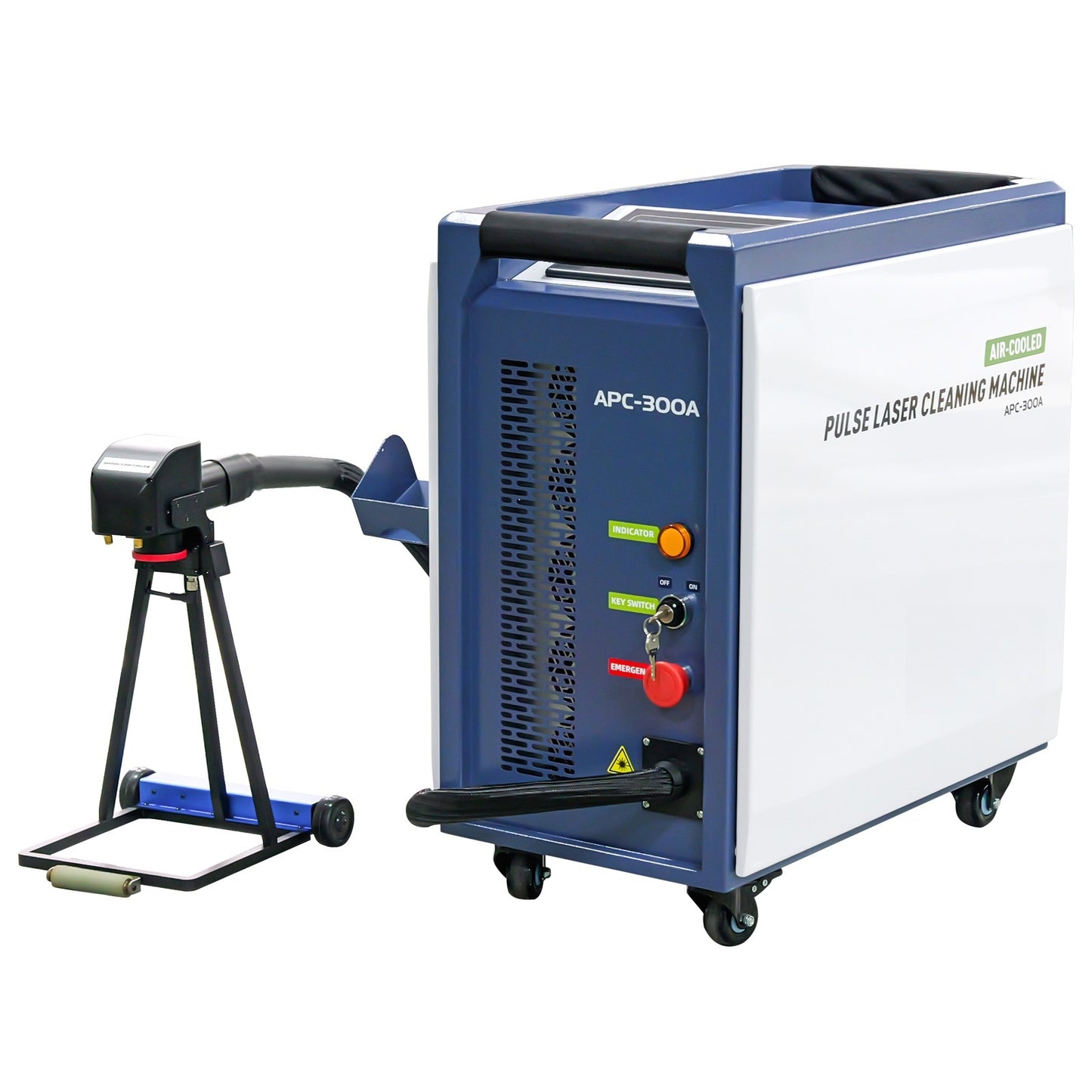 ZAC 200W 300W P-Series Laser Cleaning Machine 110-220V Air-cooled Pulsed Laser Rust Removal for Wood Metal Rust Graffiti Painting Coating
