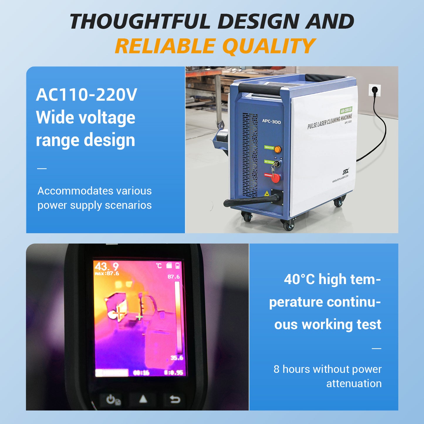 ZAC 200W 300W P-Series Laser Cleaning Machine 110-220V Air-cooled Pulsed Laser Rust Removal for Wood Metal Rust Graffiti Painting Coating