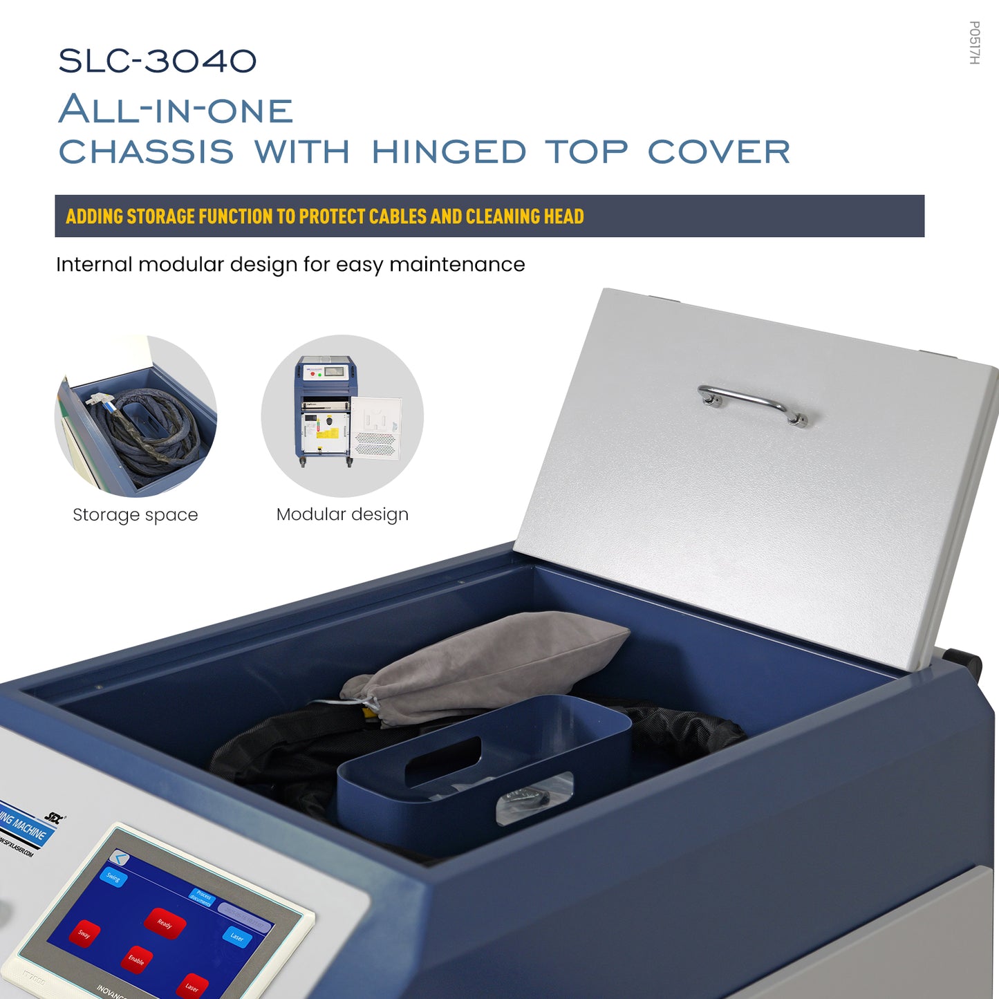 ZAC 3000W Laser Cleaning Machine 400mm Wide Scan Range with IoT Technology and Anti-Freeze Technology for Rust Painting Oil