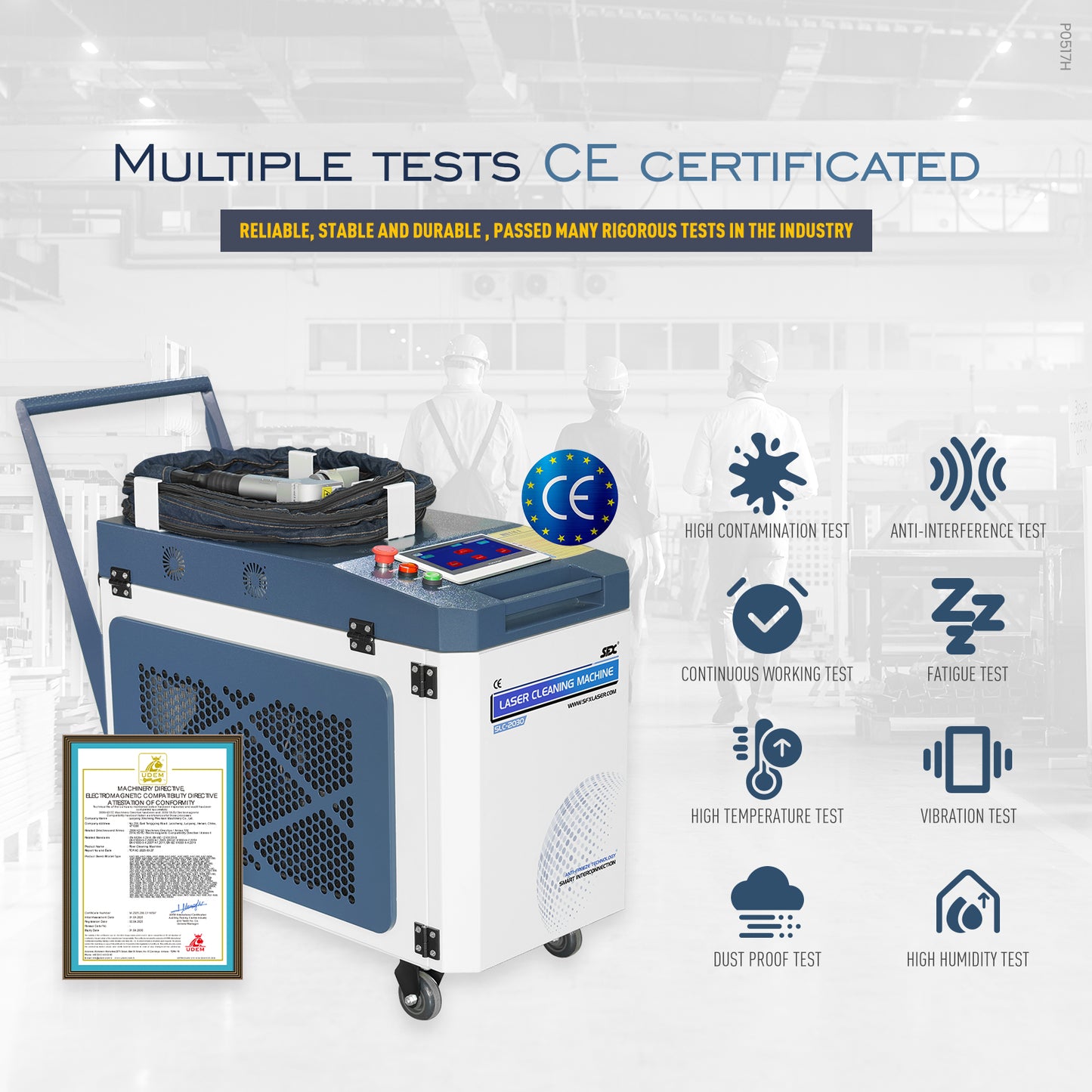 ZAC 3000W Laser Cleaning Machine 400mm Wide Scan Range with IoT Technology and Anti-Freeze Technology for Rust Painting Oil