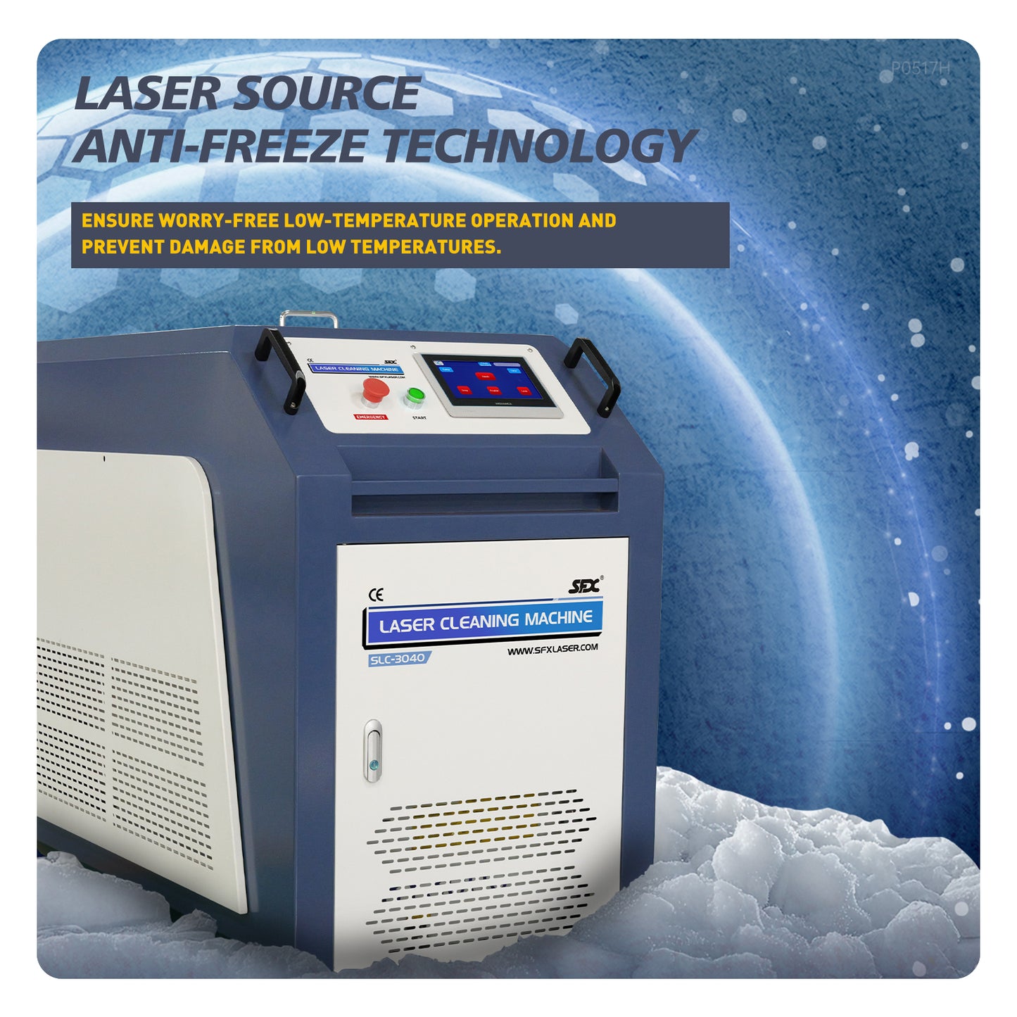 ZAC 3000W Laser Cleaning Machine 400mm Wide Scan Range with IoT Technology and Anti-Freeze Technology for Rust Painting Oil