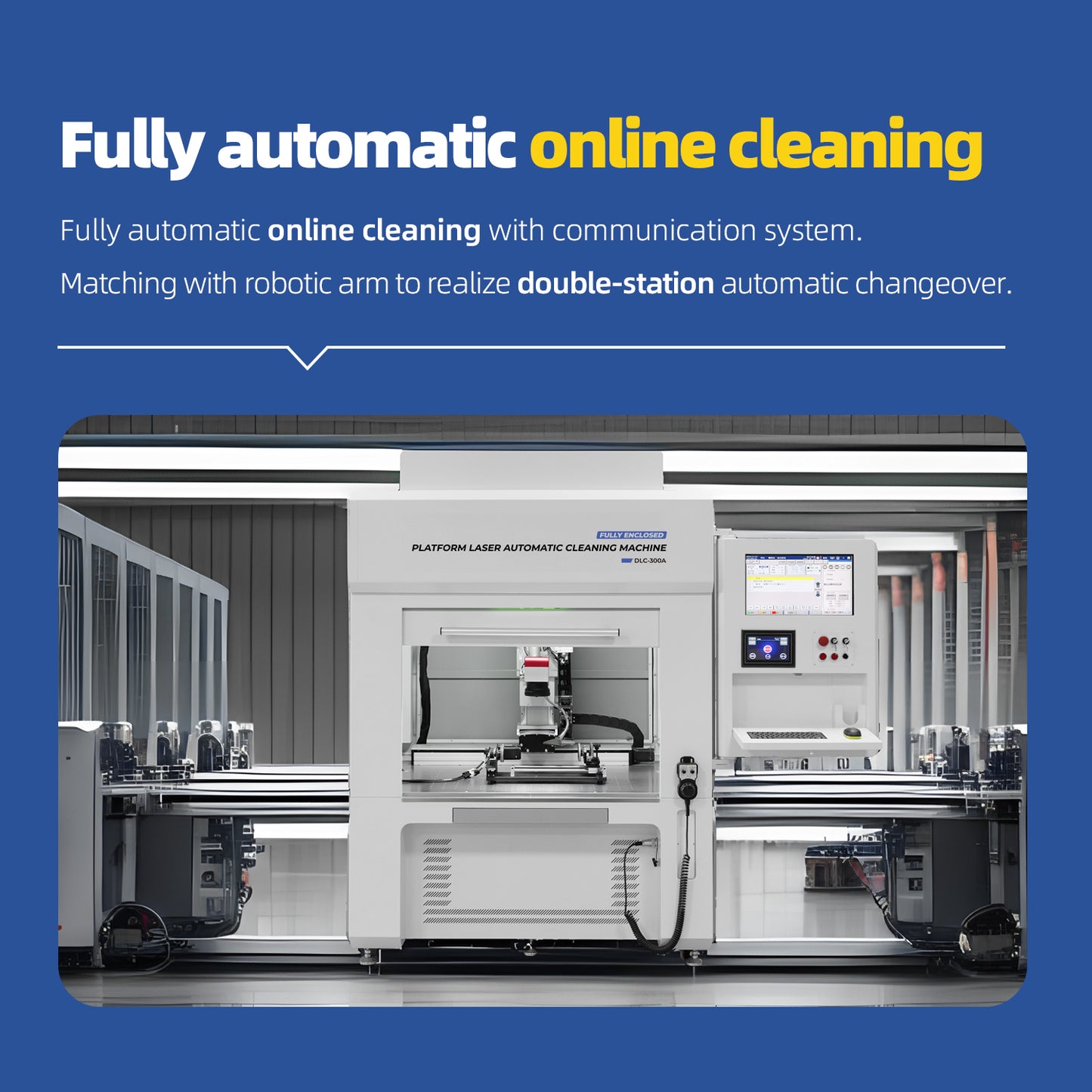 ZAC Automatische Laser-Reinigungsmaschine, 300 W, 500 W, Plattform-Laserreiniger für die Reinigung von Rost, Lackbeschichtungen und Baugruppen