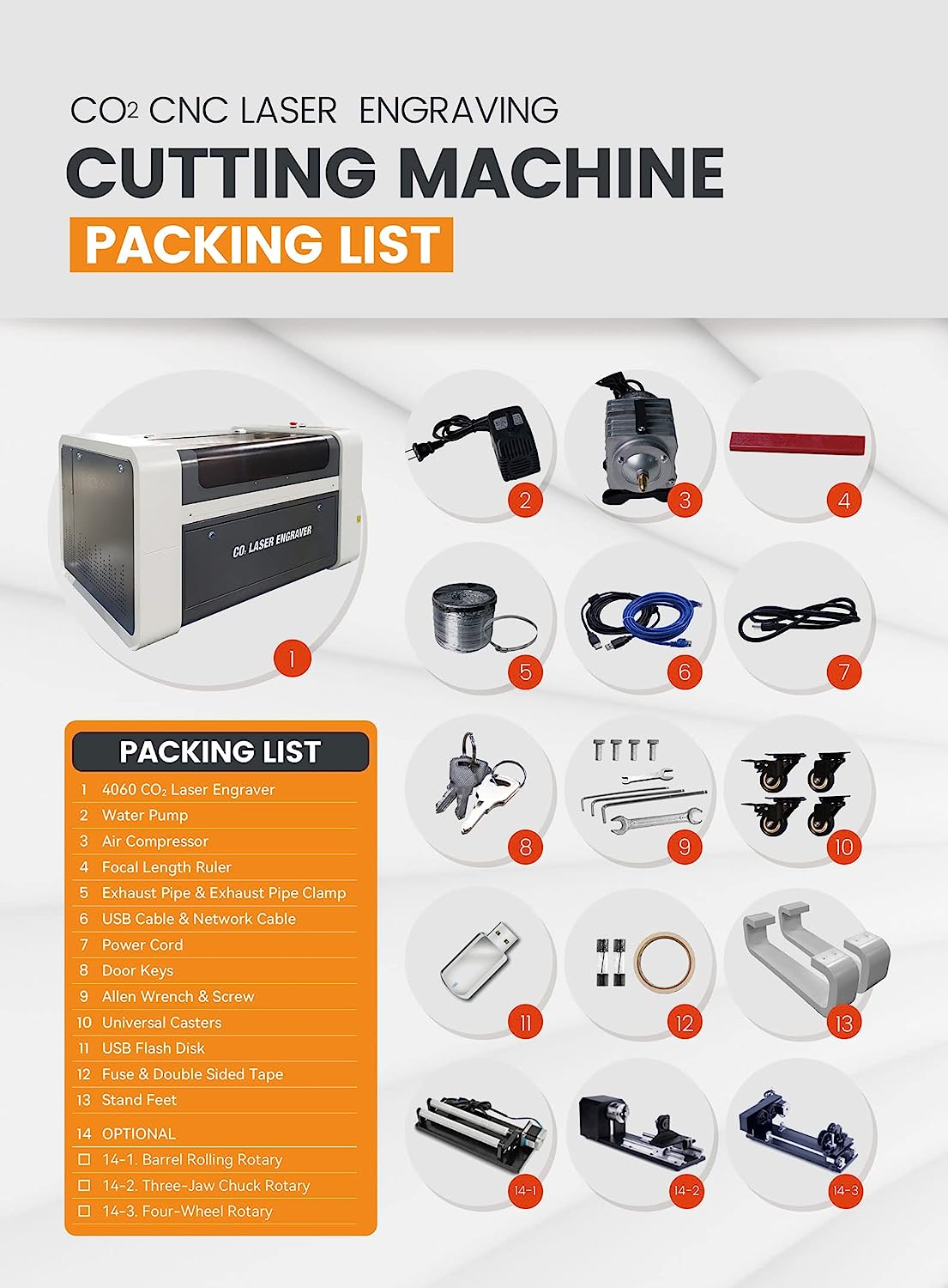 ZAC RECI CO2-Laserschneider 50 W/60 W/80 W/100 W Laserschneidmaschine mit 400 x 600 mm Werkbank Lightburn