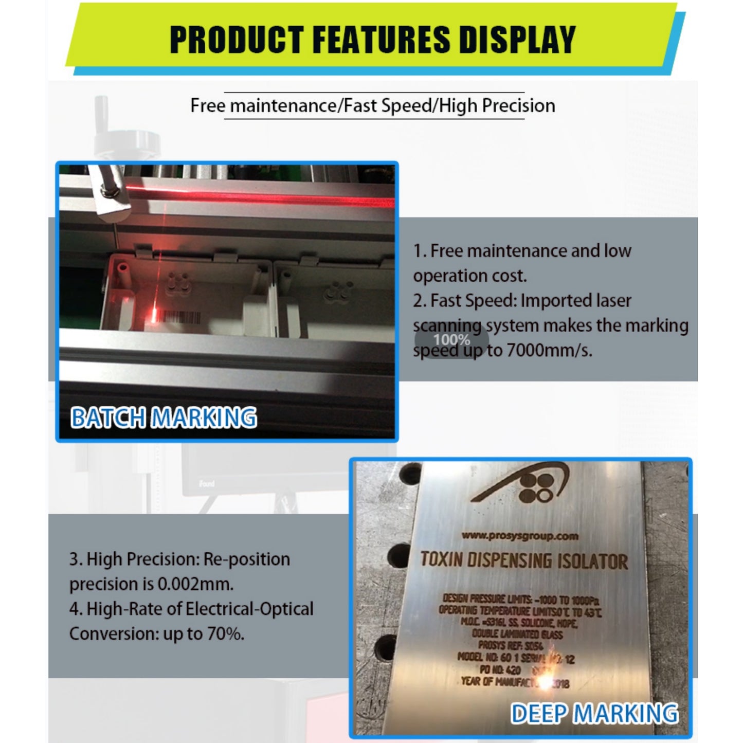 ZAC Desktop Laser Engraver Machine JPT 20W/30W/50W Laser Marking Machine with built-in Computer and EZCAD2.0