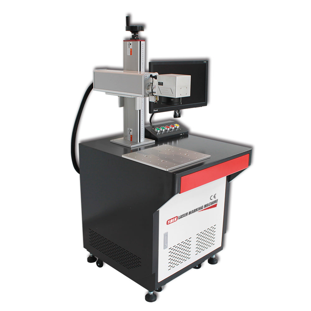ZAC Desktop Laser Engraver Machine JPT 20W/30W/50W Laser Marking Machine with built-in Computer and EZCAD2.0