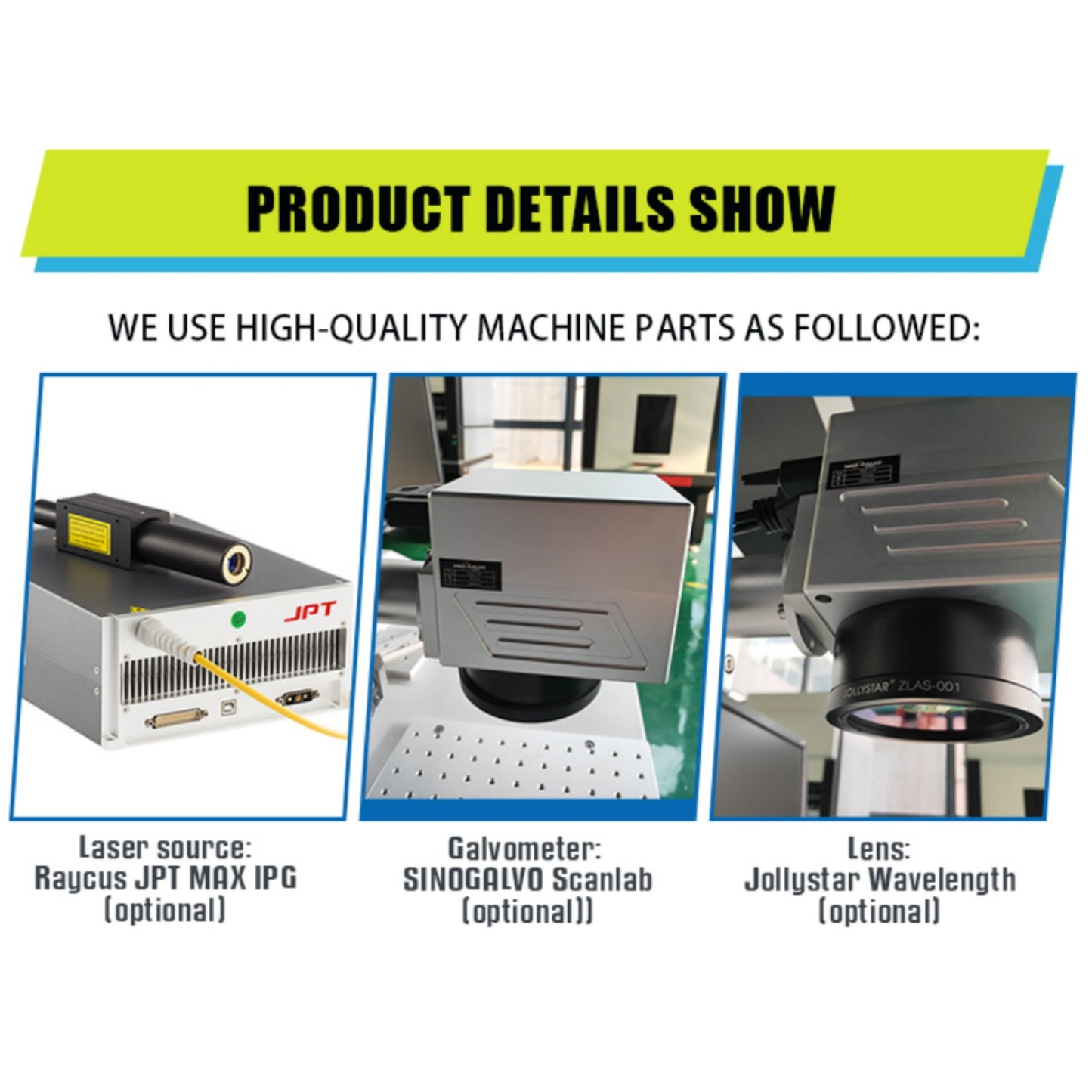 ZAC Desktop Laser Engraver Machine JPT 20W/30W/50W Laser Marking Machine with built-in Computer and EZCAD2.0