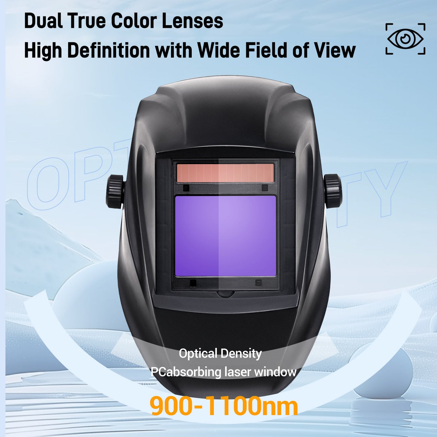 ZAC Laser Safety Helmet Welding Helmet 4.13”X3.35” Welding Hood Auto Darkening Protective Mask