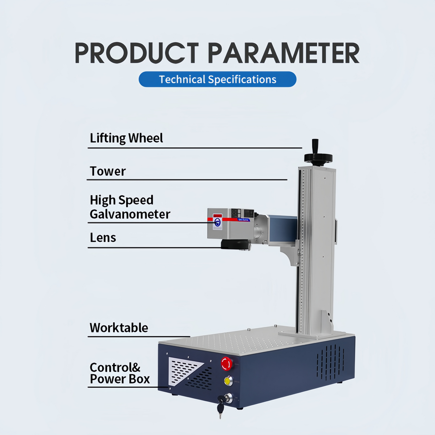 ZAC Fiber Laser Engraver JPT Laser Marking Machine Portable Engraving Machine for All Metal and Non-Metal Materials