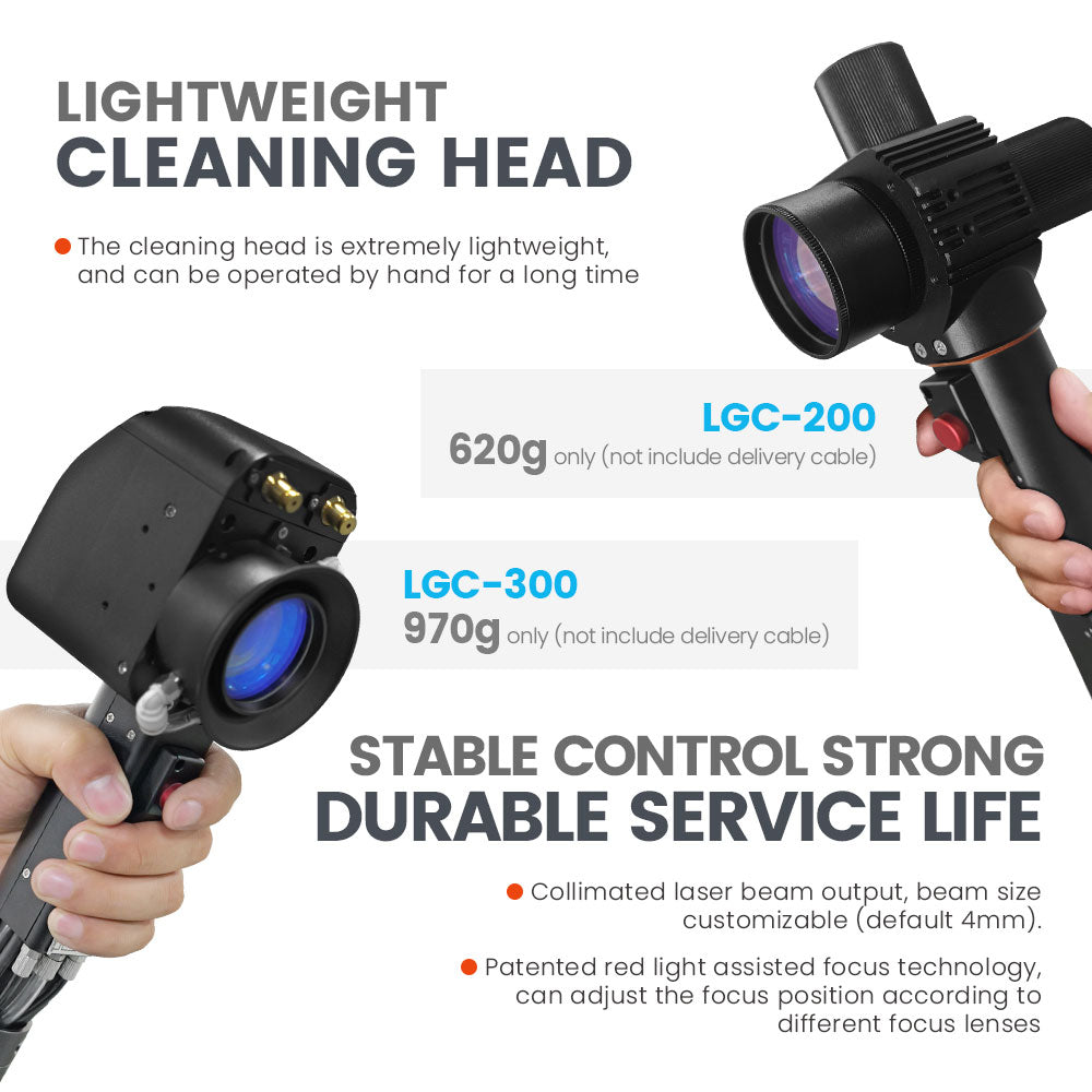 ZAC 200W Pulsed Laser Cleaning Machine Handheld Laser Rust Removal for Metal Oil Paint Coating Mold