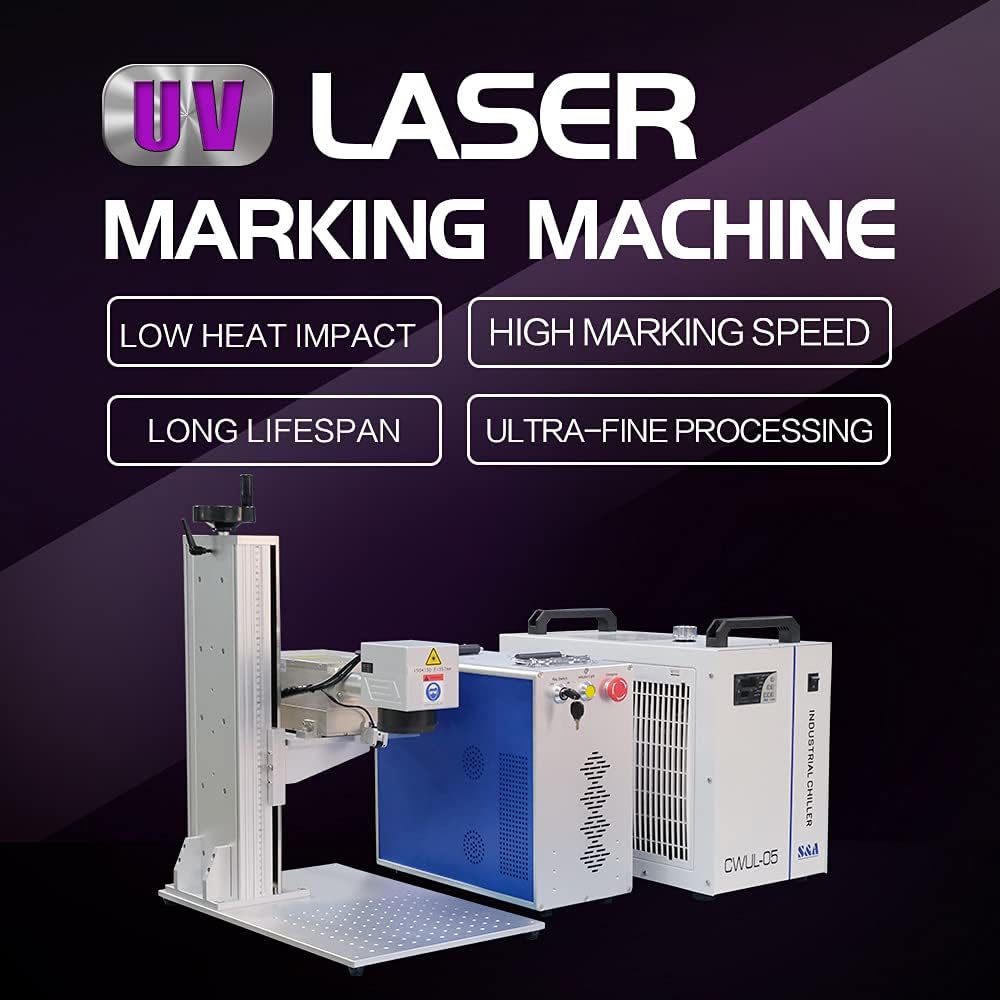 ZAC UV Laser Marking Machine 3W/5W/10W/15W UV Laser Engraver Marker for Glass Plastic Ceramic Metal