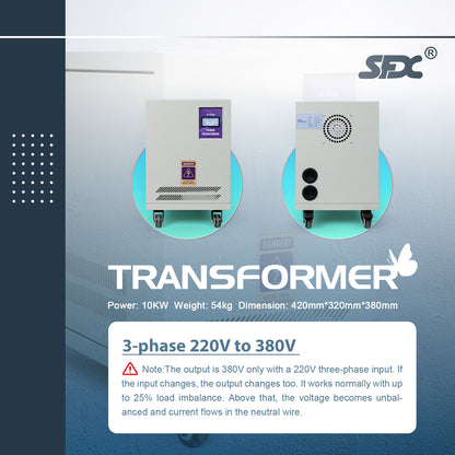 ZAC 10KW Transformer 3-Phase AC 220V to 380V Power Converter