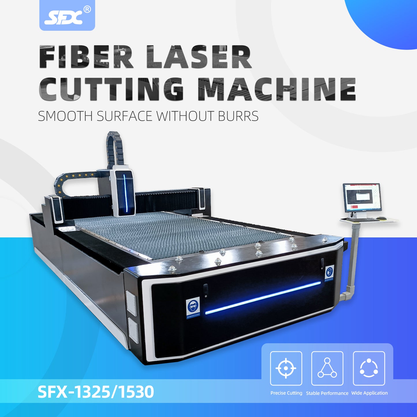 ZAC Fiber Laser Cutter MAX 2000W/3000W Metal Laser Cutting Machine 1500×3000mm(59×118inch) Working Area