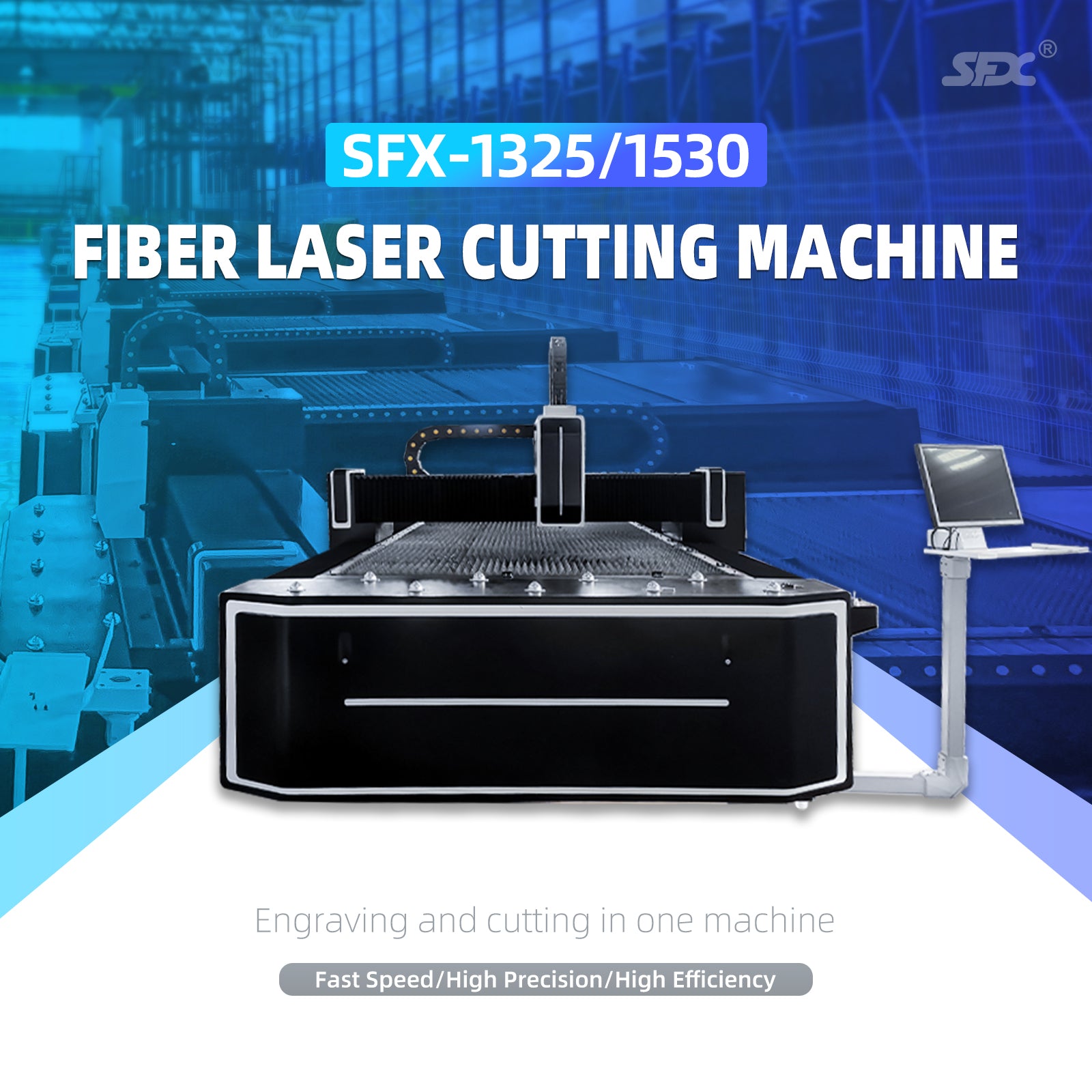 ZAC 3030 High Precision Metal Laser Cutter Machine 1000W/1500W