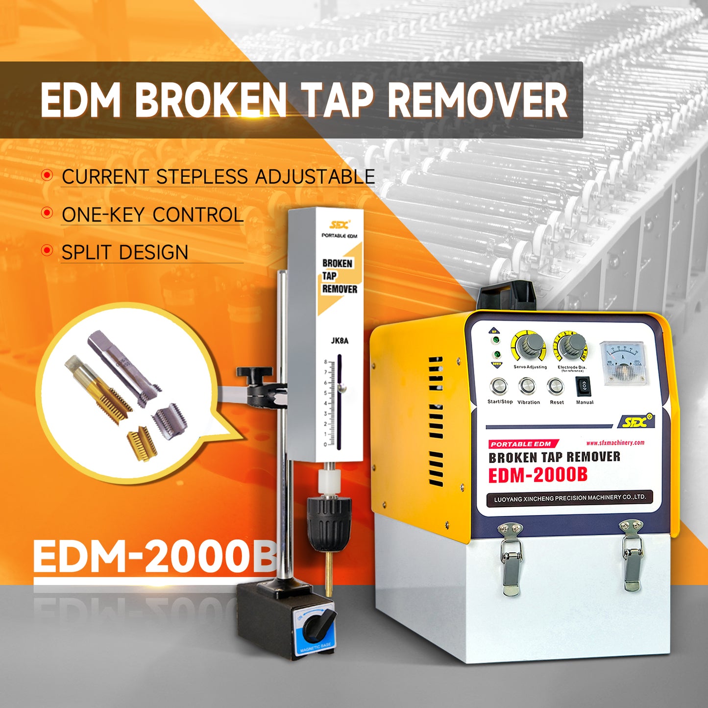 ZAC 2000W Portable EDM Tap Burner EDM-2000B Broken Tap Remover Tap Removal Tool for M2-M30 Taps