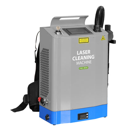 ZAC Machine de nettoyage laser pour sac à dos 100 W 200 W portable portable pour enlever la rouille du métal, peinture à l'huile, graffiti, revêtement (batterie incluse)