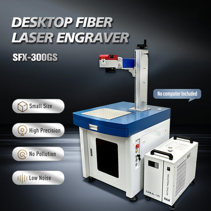 ZAC 300W GZ Laser Mopa Desktop Fiber Laser Engraver Laser Marking Machine for Metal Platic Gold Jewelry