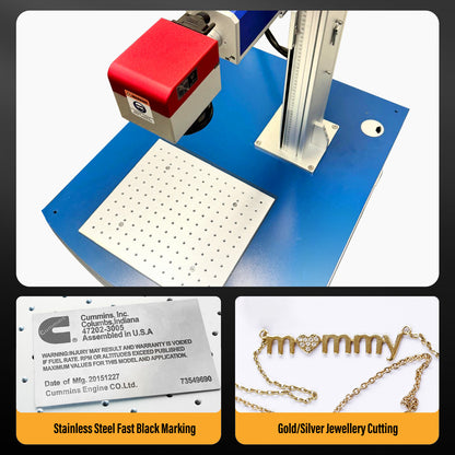 ZAC 300W GZ Laser Mopa Desktop Fiber Laser Engraver Laser Marking Machine for Metal Platic Gold Jewelry