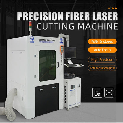 ZAC 3030 High Precision Metal Laser Cutter Machine 1000W/1500W Fiber Laser Cutting Machine with Full Enclosed Cover