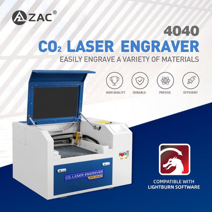 ZAC CO2 Laser Engraver 50W Laser Cutter Machine Compatible avec LightBurn 400x400mm Laser Gravure Machine pour Bois Acrylique