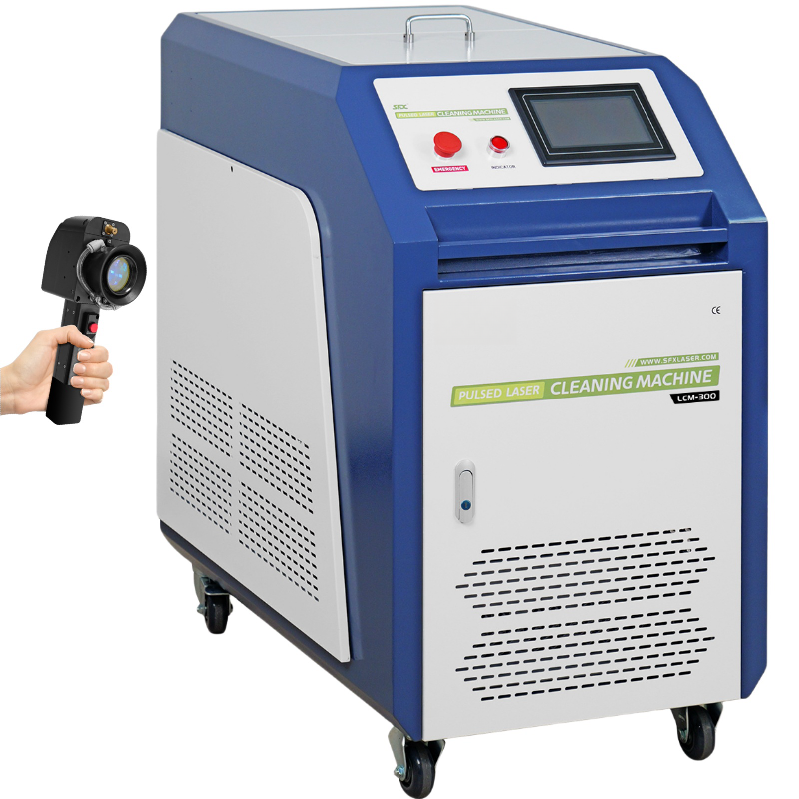 ZACPulsedLaserCleaningMachine300W500W1000WHandheldLaserRustRemovalforMetalOilPaintCoatingMold