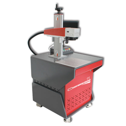 ZAC Desktop-Lasergravurmaschine JPT 20W/30W/50W Laserbeschriftungsmaschine mit integriertem Computer und EZCAD2.0