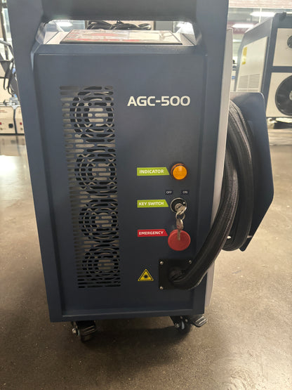 Used ZAC 500W G-Series Laser Cleaning Machine 220V Air-cooled Pulsed Laser Rust Removal for Metal Rust Oil Graffiti Painting Coating（90% new）