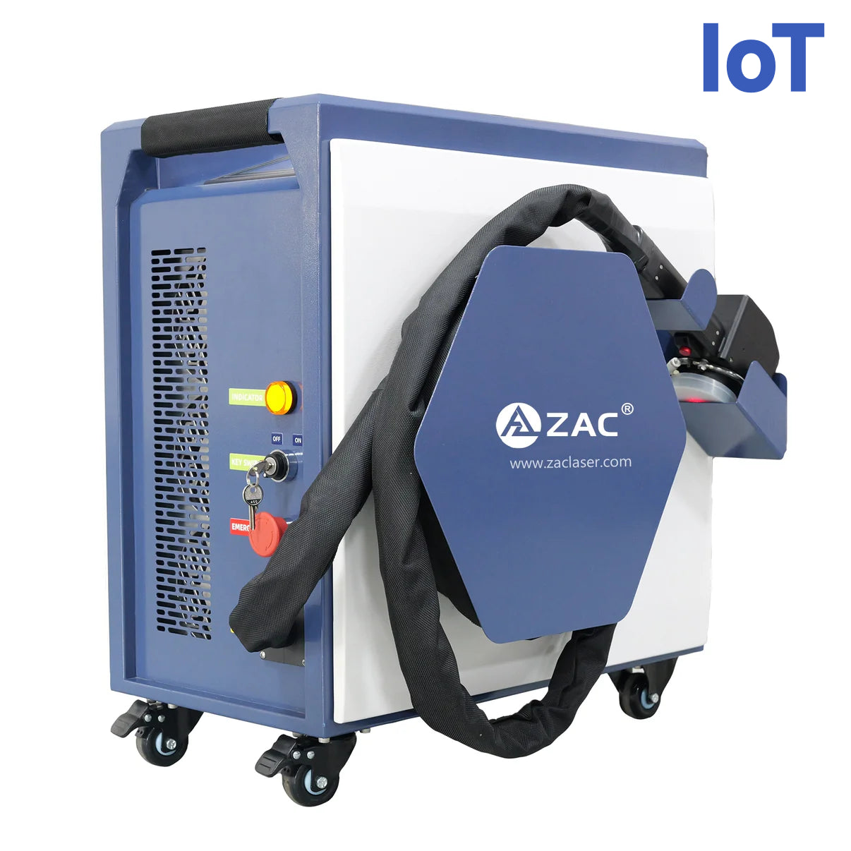 ZAC 300W 500W Laser-Reinigungsmaschine 110-220V luftgekühlter gepulster Laser-Rostentfernungsgerät zum Entfernen von Metallrost, Öl, Graffiti, Malerei, Beschichtung