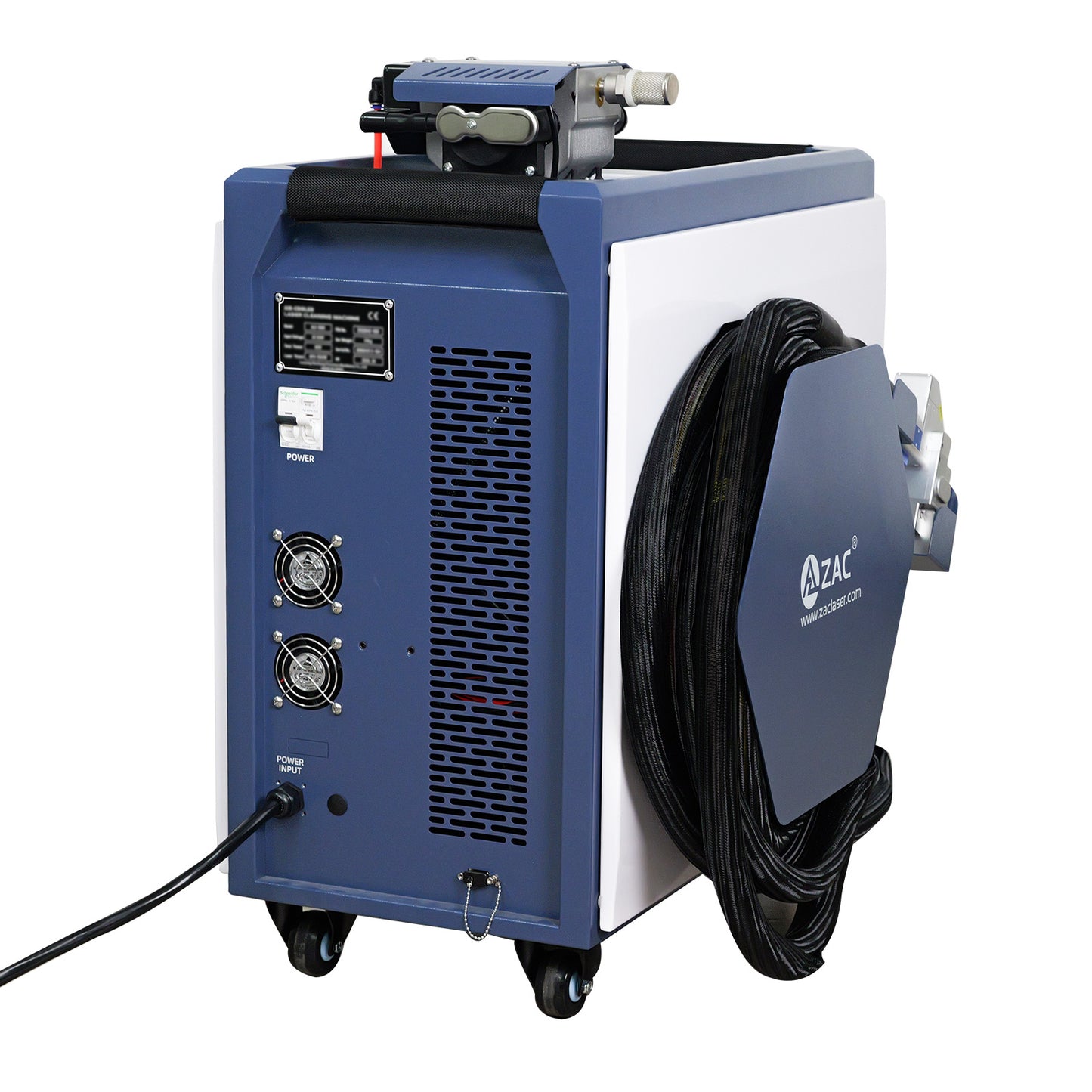 ZAC 1500W Continuous Laser Cleaning Machine 220V Laser Rust Removal with IOT Technolofy for Metal Rust Oil Paiting Coating