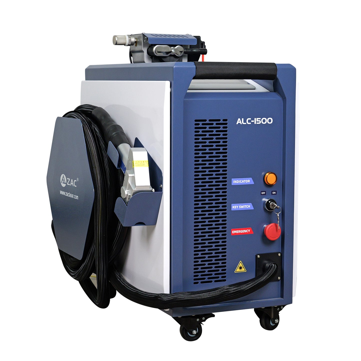 ZAC 1500W Continuous Laser Cleaning Machine 220V Laser Rust Removal with IOT Technolofy for Metal Rust Oil Paiting Coating