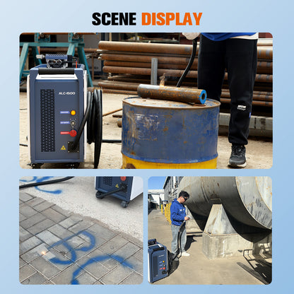 ZAC 1500W Continuous Laser Cleaning Machine 220V Laser Rust Removal with IOT Technolofy for Metal Rust Oil Paiting Coating