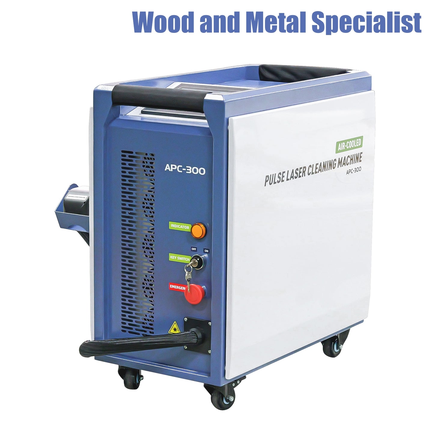 ZAC 200W 300W P-Series Laser Cleaning Machine 110-220V Air-cooled Pulsed Laser Rust Removal for Wood Metal Rust Graffiti Painting Coating