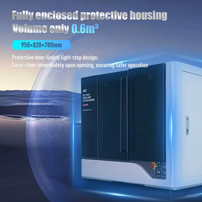 ZAC 2030 Air-Cooled Precision Fiber Laser Cutting Machine 1200W 1500W 2000W 3000W Metal Laser Cutter for Stainless Steel Aluminum Copper