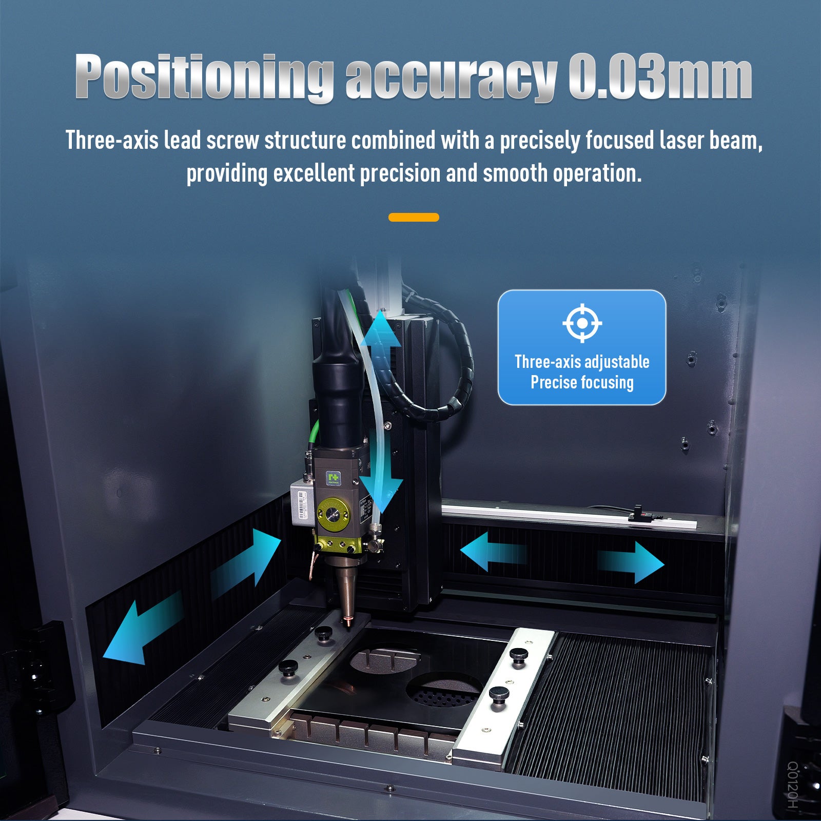 ZAC 2030 Air-Cooled Precision Fiber Laser Cutting Machine 1200W