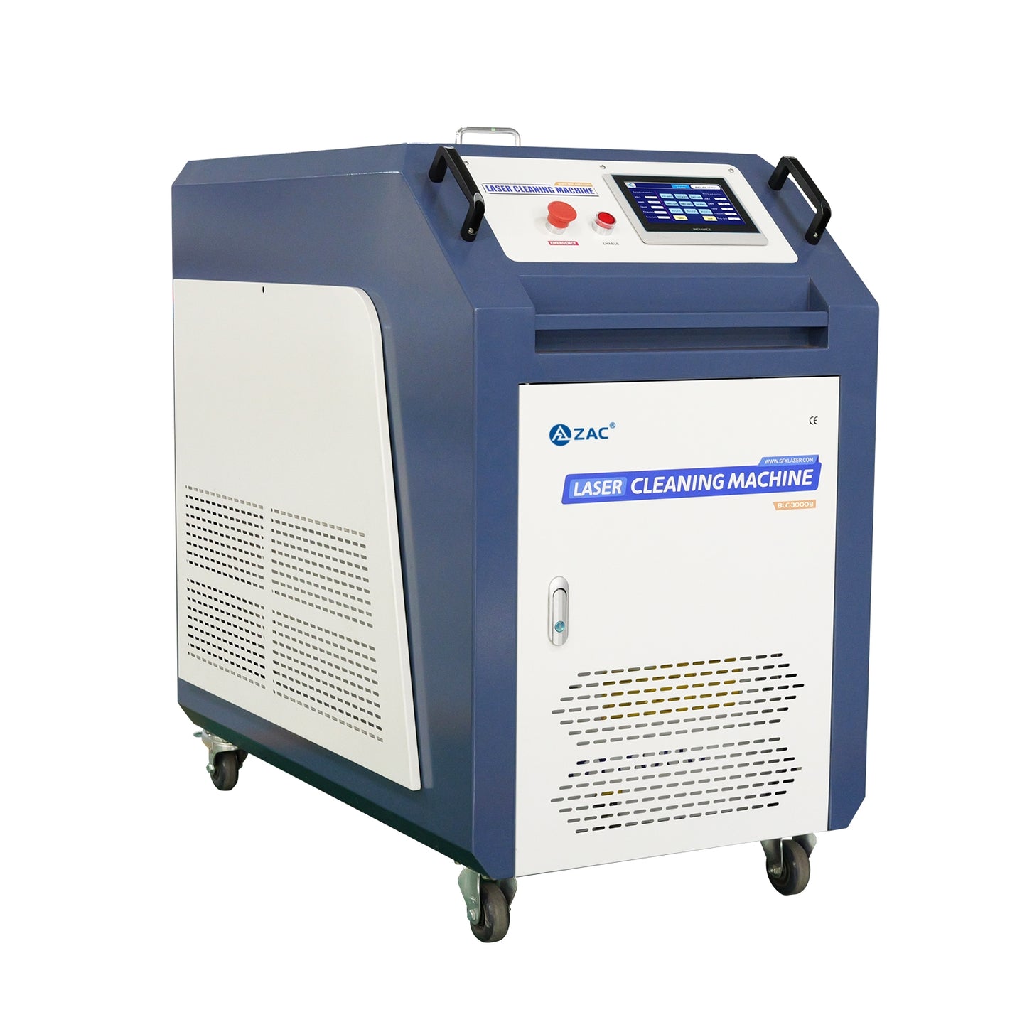 ZAC 3000W Laser Cleaning Machine 400mm Wide Scan Range with IoT Technology and Anti-Freeze Technology for Rust Painting Oil