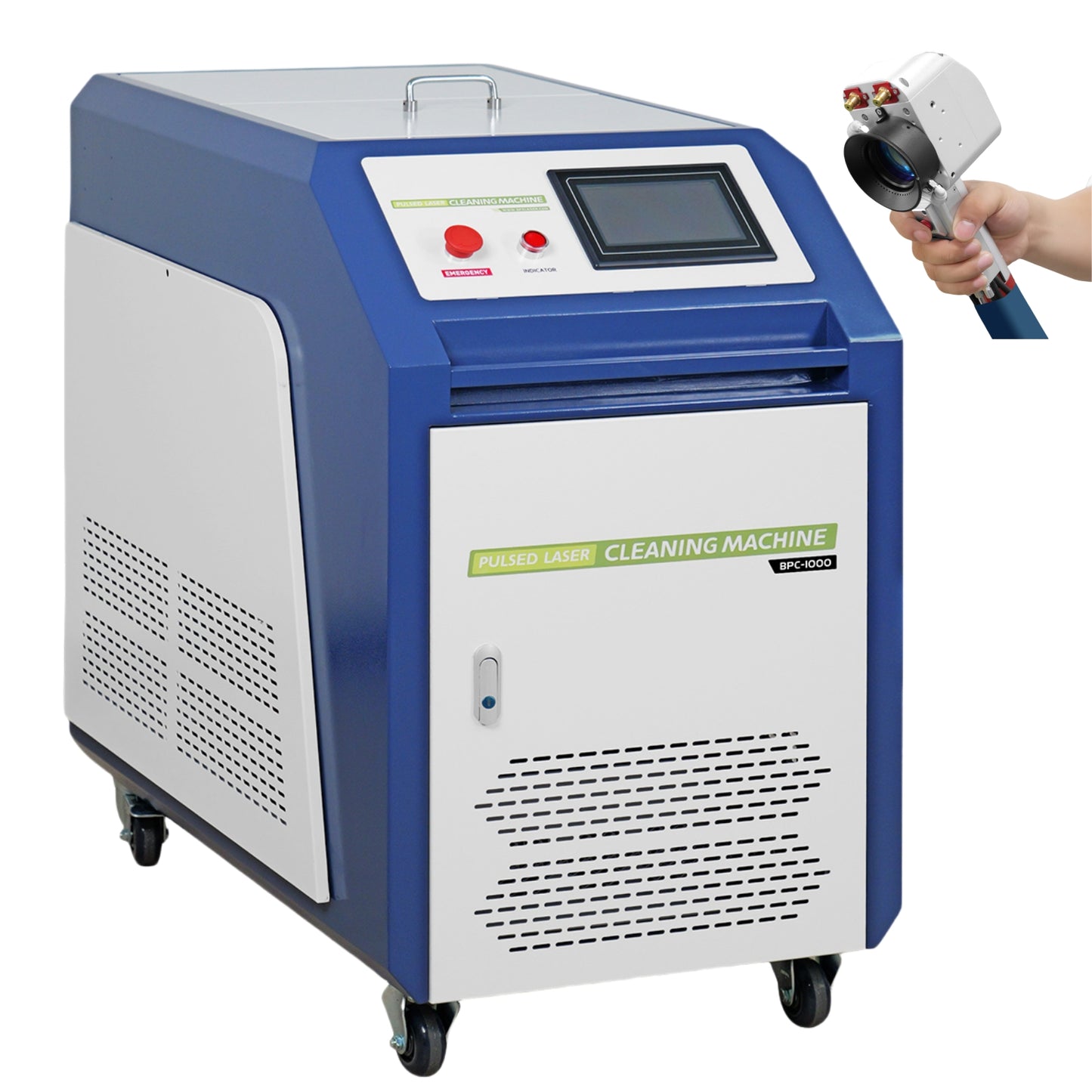 ZAC Pulsed Laser Cleaning Machine 300W 500W 1000W Handheld Laser Rust Removal for Metal Oil Paint Coating Mold