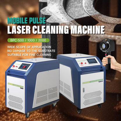 ZAC Pulsed Laser Cleaning Machine 500W 1000W 2000W Handheld Laser Rust Removal for Metal Oil Paint Coating Mold