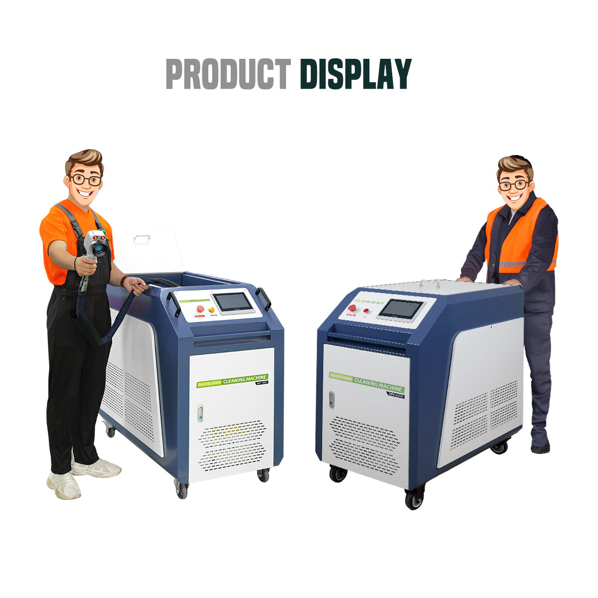 ZAC Pulsed Laser Cleaning Machine 500W 1000W 2000W Handheld Laser Rust Removal for Metal Oil Paint Coating Mold