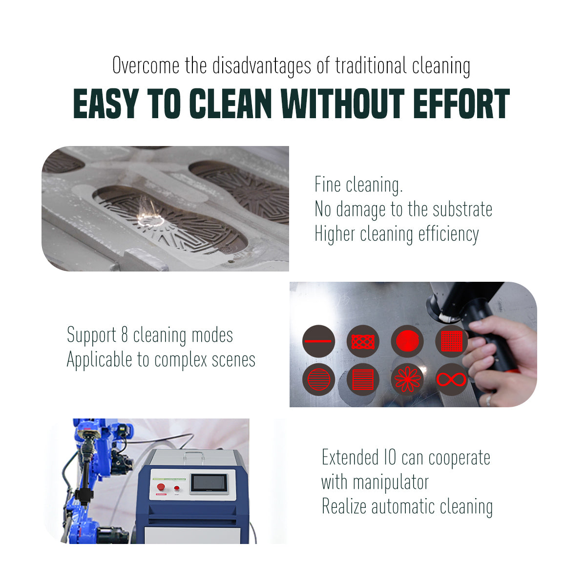 ZAC Pulsed Laser Cleaning Machine 500W 1000W 2000W Handheld Laser