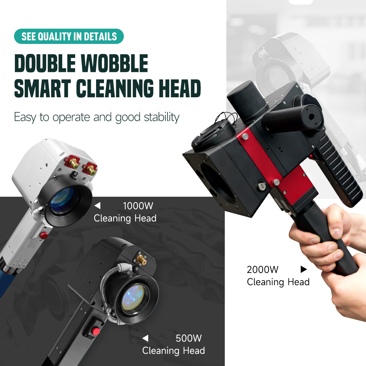 ZAC Pulsed Laser-Reinigungsmaschine 300 W 500 W 1000 W Handheld-Laser-Rostentfernung für Metallölfarbe-Beschichtungsform