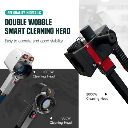 ZAC Pulsed Laser Cleaning Machine 500W 1000W 2000W Handheld Laser Rust Removal for Metal Oil Paint Coating Mold