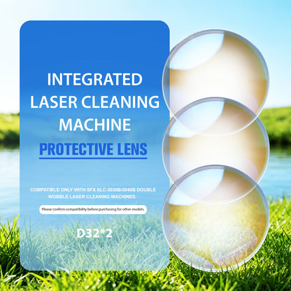 ZAC D32*2 Protective Lens for Laser Cleaner Diameter 32mm Thickness 2mm Quartz Material with Double-Sided Coating for SLC-B Series Laser Cleaning Machine
